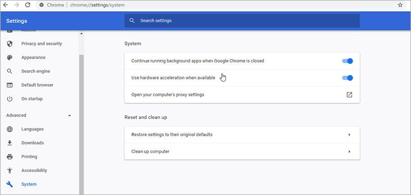 Chrome Hardware Acceleration